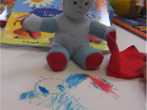 Mark making and language development. (Just) four-year-old Evelyn's 'Iggle Piggle'