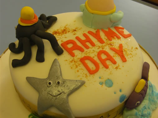 Cake made by teacher Katy Neill for Rhyme Day, Gill Blowers Nursery
